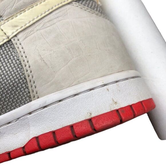 Vintage 2008 Nike Dunk High Patent Toe Grey Sunburst Size 10 - Picture 15 of 16